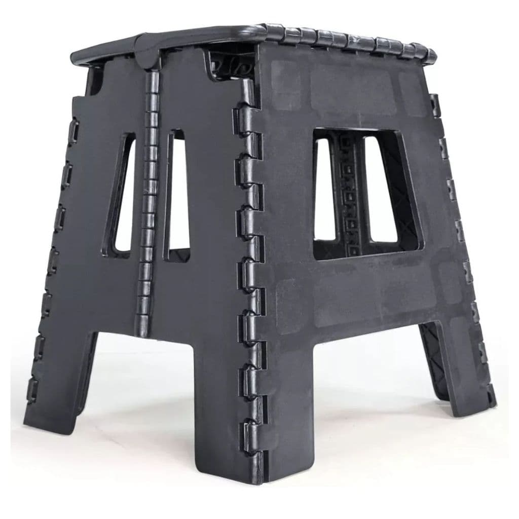Banquinho Plastico Dobravel Multiuso Banqueta De Plastico Cor Preto