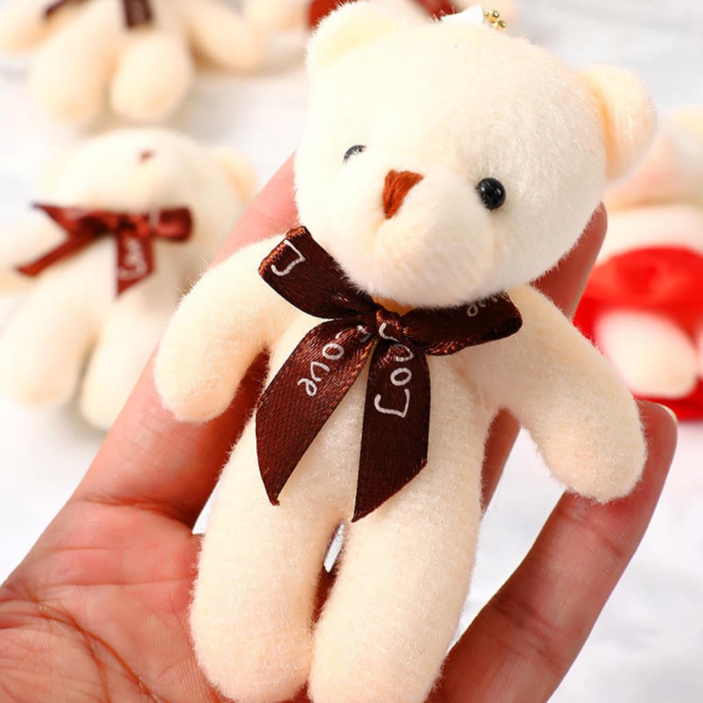 2 Mini Chaveiro De Pelúcia Ursinho  Fofo Lembrancinha Mochila