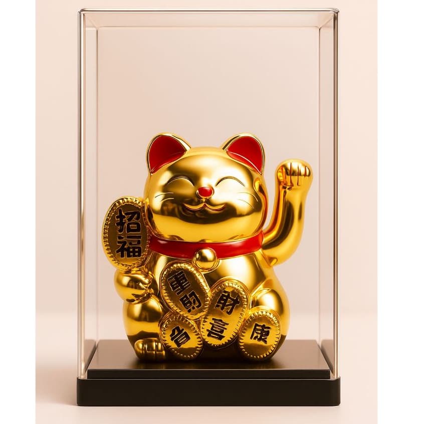 Gatinho Da Sorte e fortuna  Maneki Neko pequeno atrai dinheiro e sorte chinês