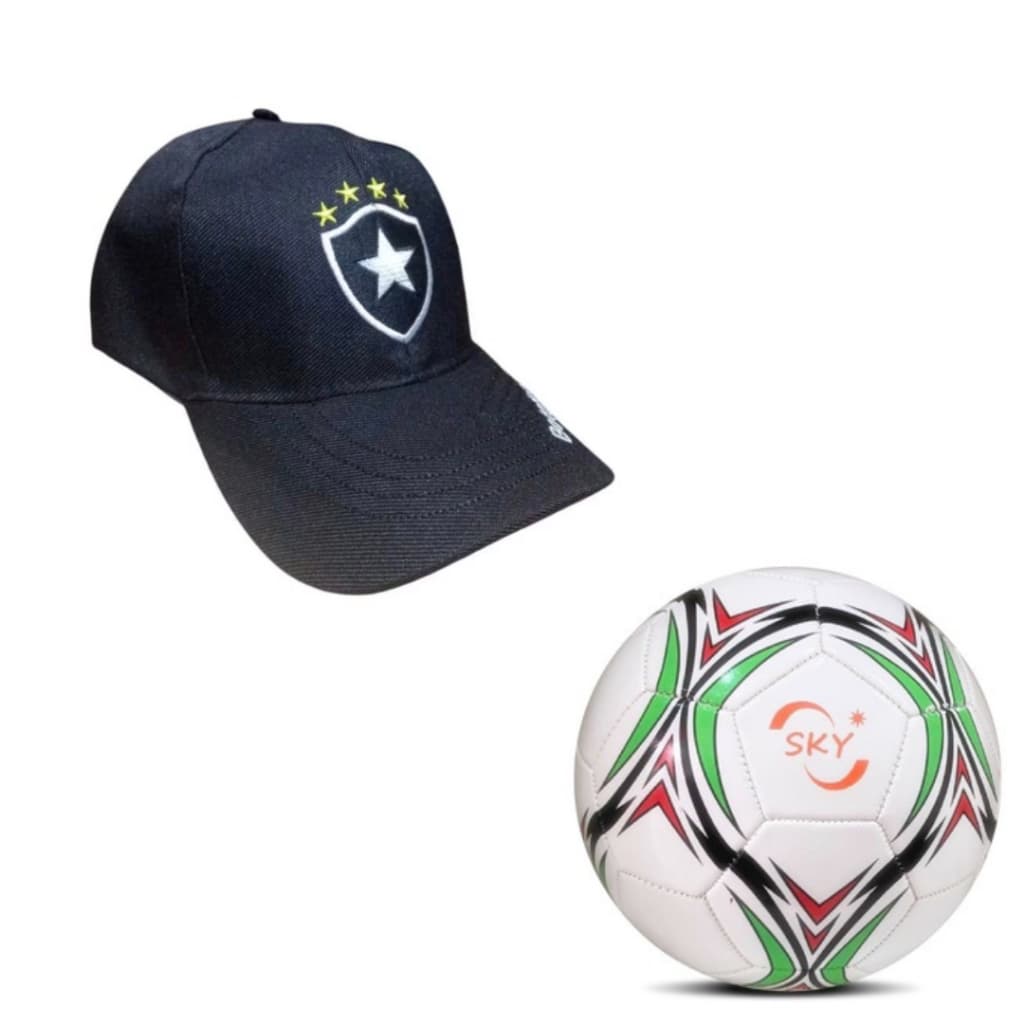 Boné Botafogo aba curva bordado kit