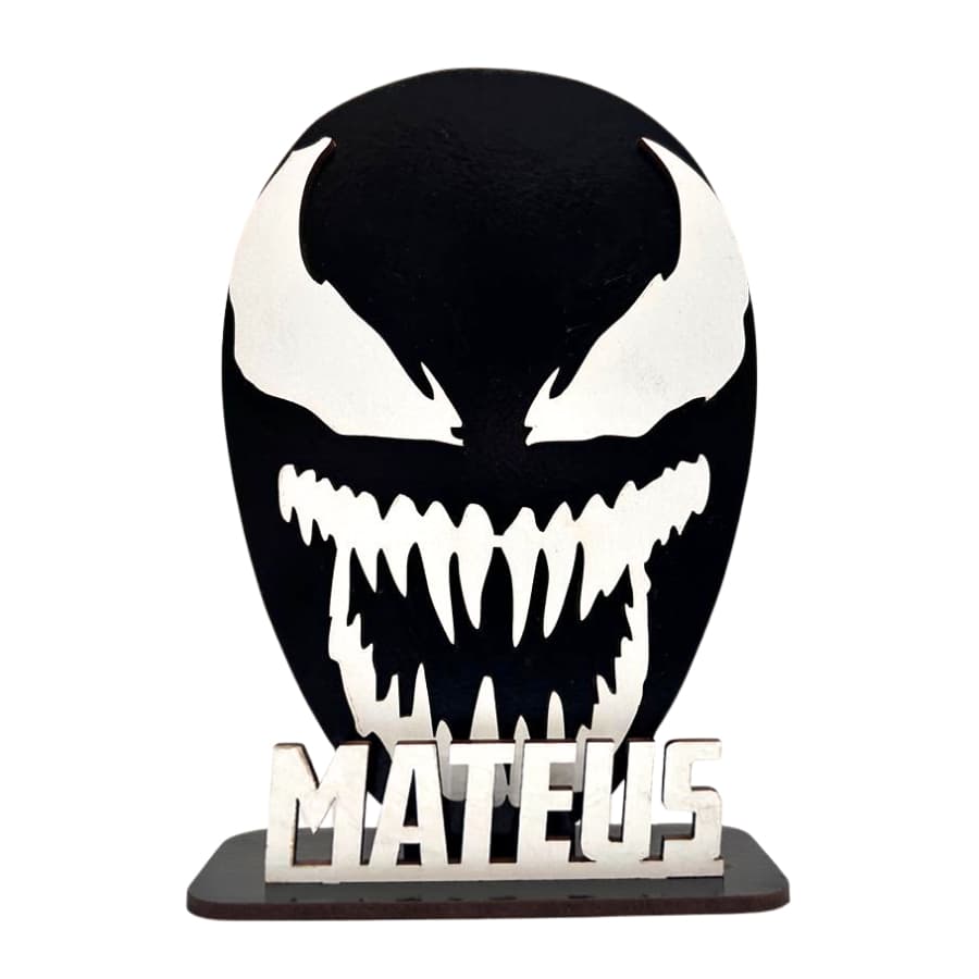 Kit com 8 Centros de Mesa Venom Personalizados com Nome