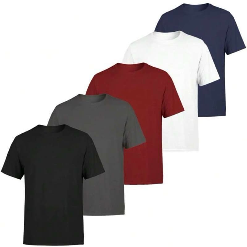 Kit 5 Camisetas Masculinas Manga Curta Poliester Casual Treino Sublimação Várias Cores