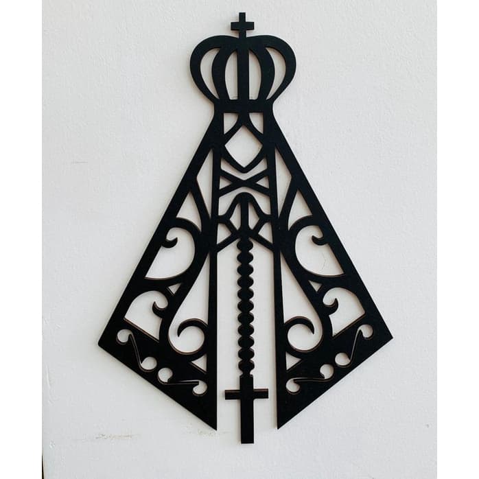 Quadro Decorativo Vazado Nossa Senhora Aparecida Em Mdf para Decoração Escultura PROMOÇÃO
