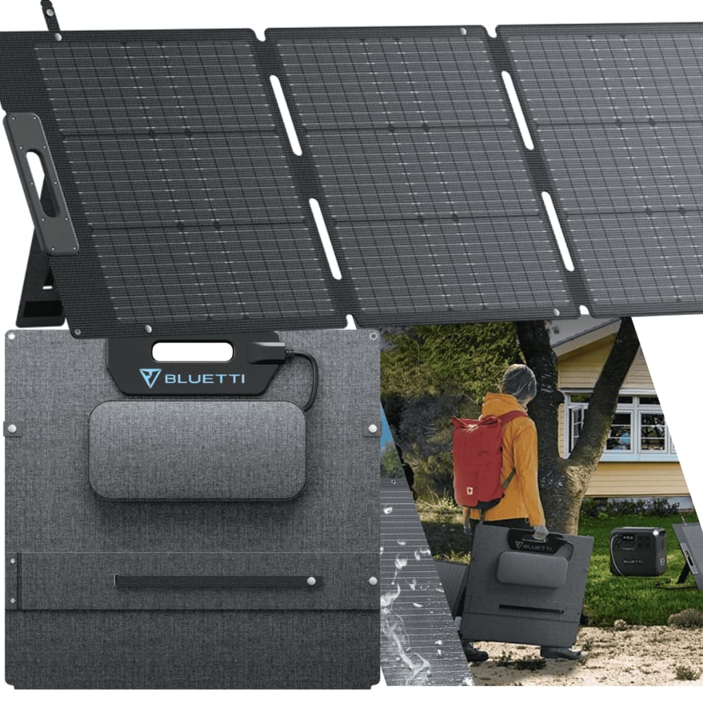 Painel Solar Portátil Bluetti PV200D 200W Dobrável Leve Compacta Potente Placa Solar