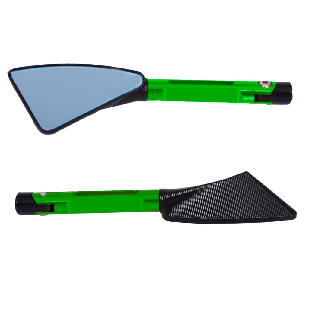Retrovisor Moto Esportivo Pirâmide Verde SP 7160 CNC KRM Moto Parts Original