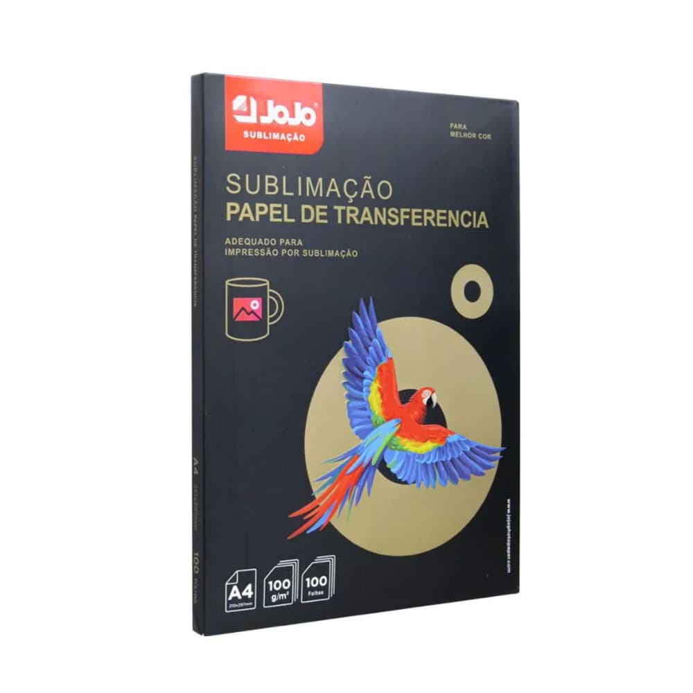 PAPEL SUBLIMATICO JOJO FUNDO ROSA A4 100GR - 100 FOLHAS POR CAIXA - PAPEL PARA SUBLIMAÇÃO
