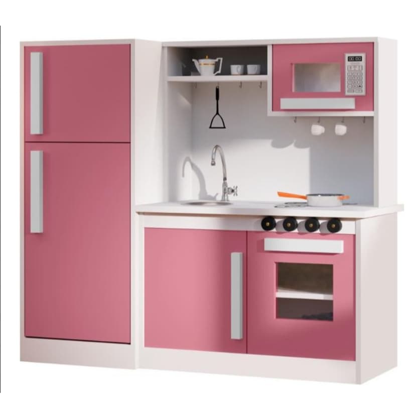 Kit cozinha infantil  geladeira fogão micro-ondas e muito mais / + torneira