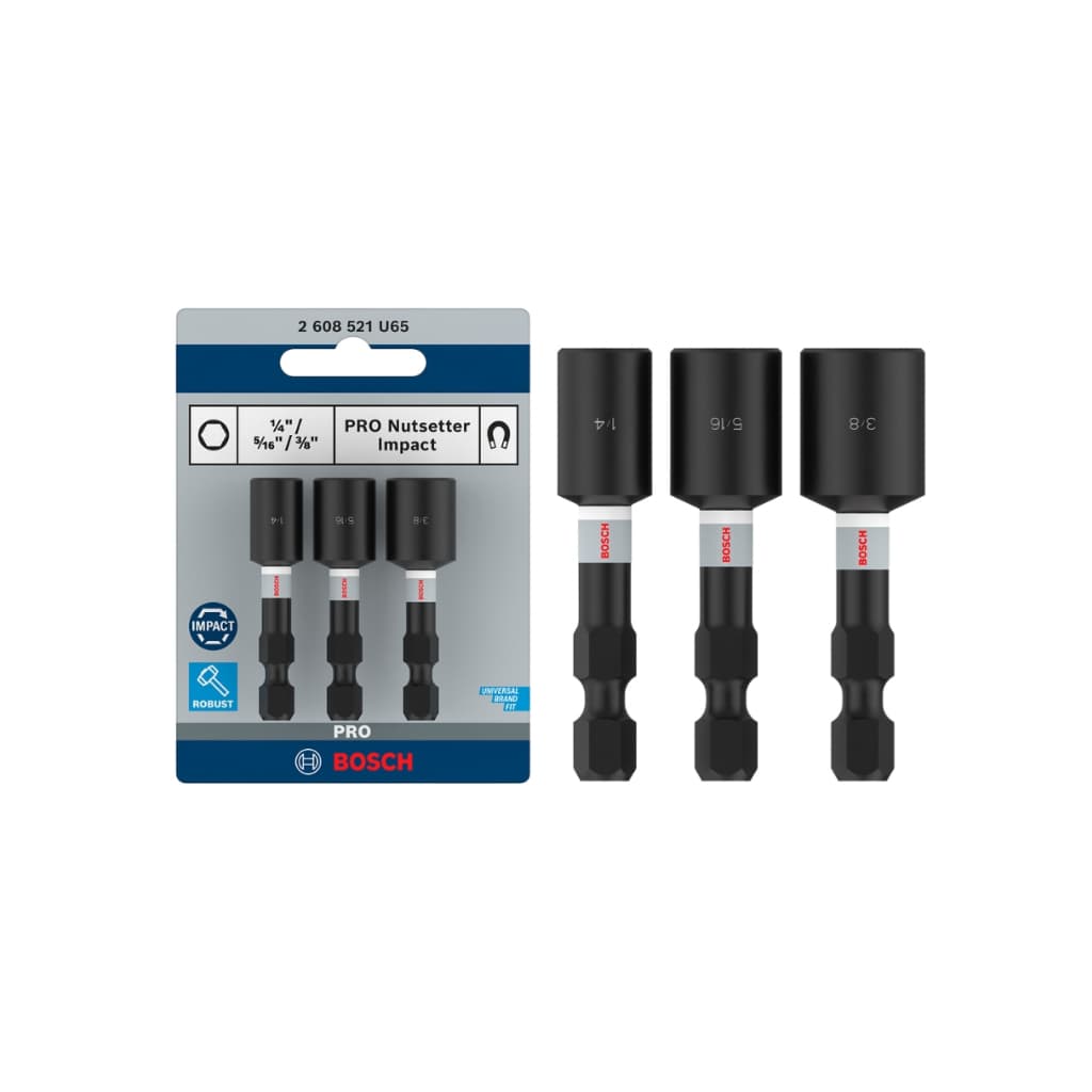 Jogo De Soquetes Pro Impact 3 Peças 2608521U65 Bosch