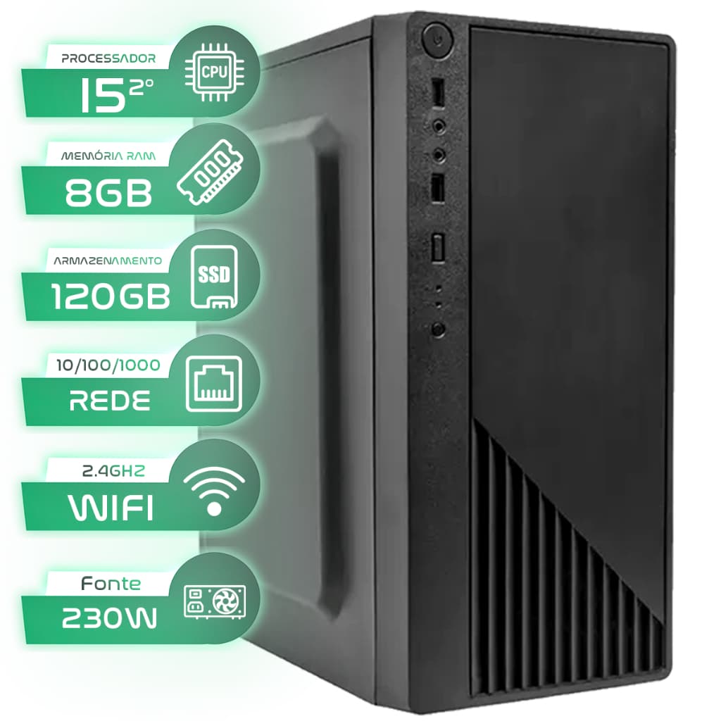 Pc Computador I5 Intel Core Ssd 120gb Memoria 8gb