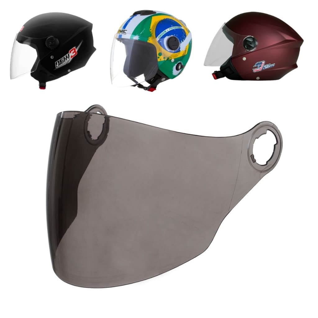 Viseira Para Capacete Aberto New Liberty 3 Fumê Spark Jet Original Pro Tork