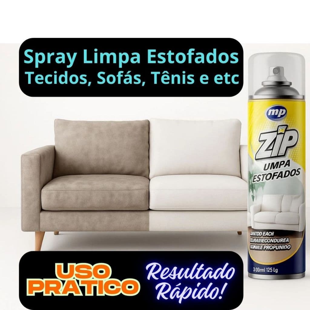 Limpa Estofados Sofá Tenis Spray Zip Clean 300ml/251g - My Place
