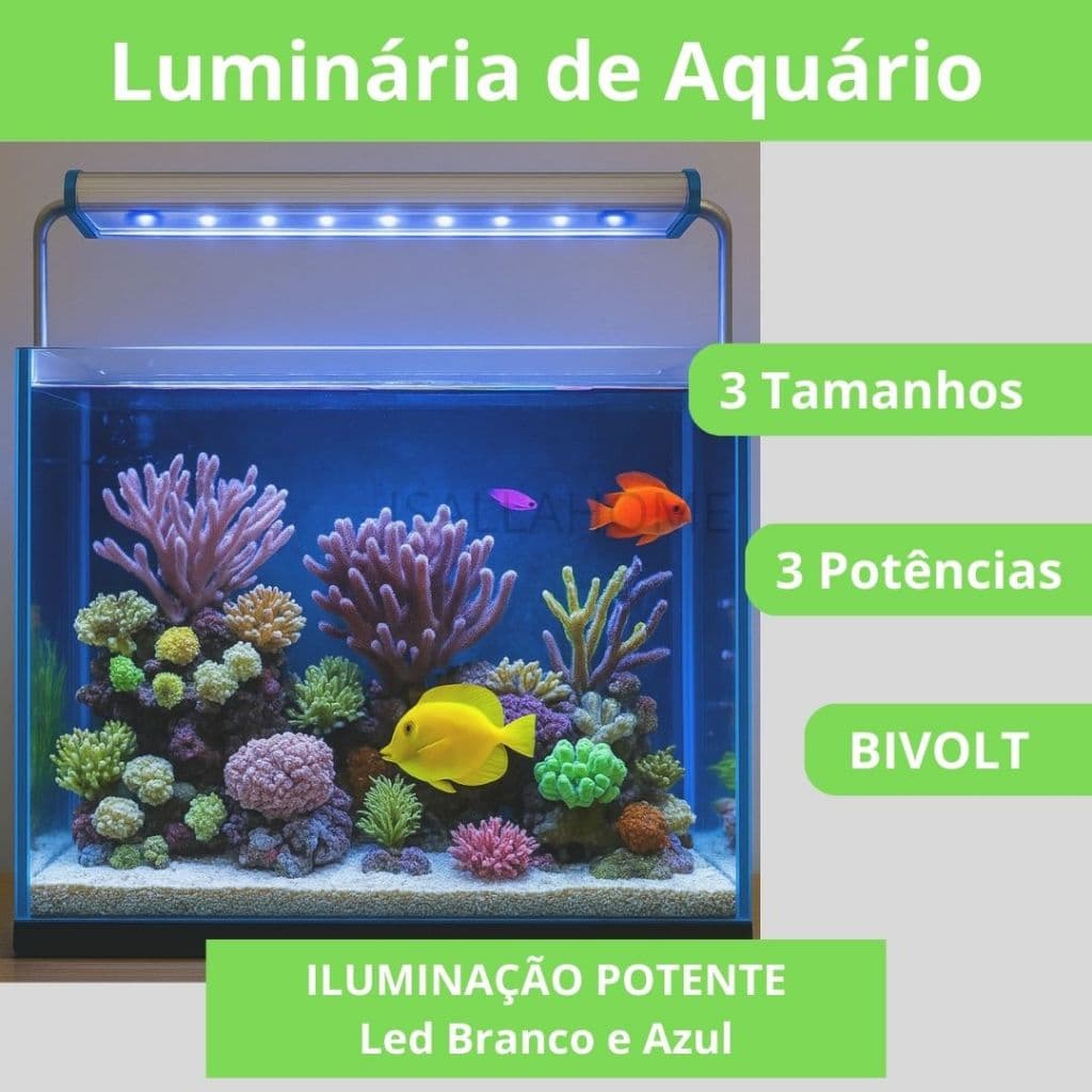 Luminária LED para Aquário - 3 Tamanhos - Escolha