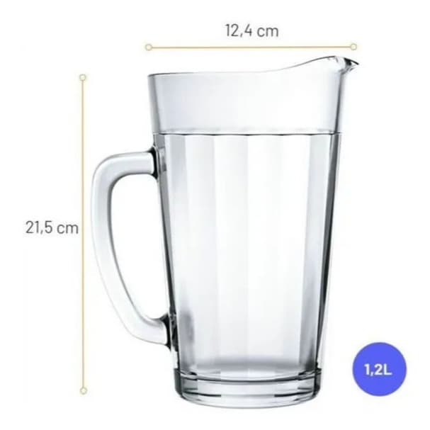 Jarra de vidro Americano 1,2l - Nadir Suco Água chá leite