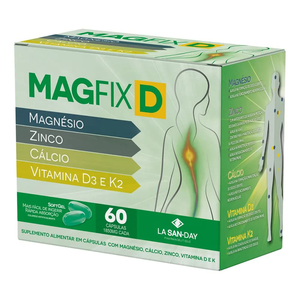 Suplemento Alimentar Magfix D 60 Cápsulas - La San-Day