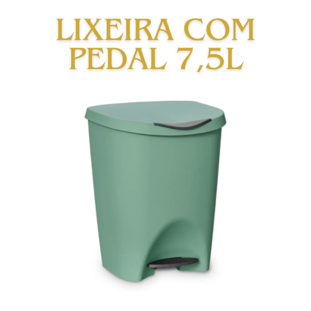 Lixeira Com Pedal 7,5L Usual