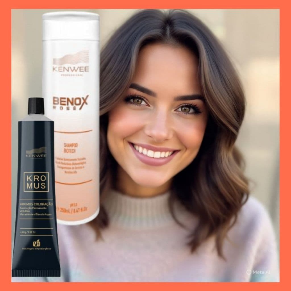 Kit com Shampoo Biotech Benox Kenwee e Coloração Kromus/Kenwee (Escolher Coloração)