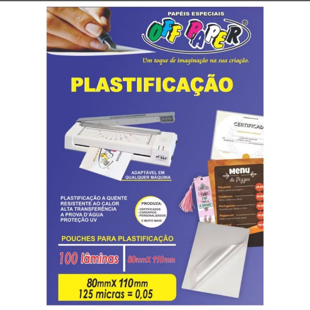 Polaseal Pequeno Tamanho Para RG 80mmx110mm (Tamanho Pequeno) Plastificação