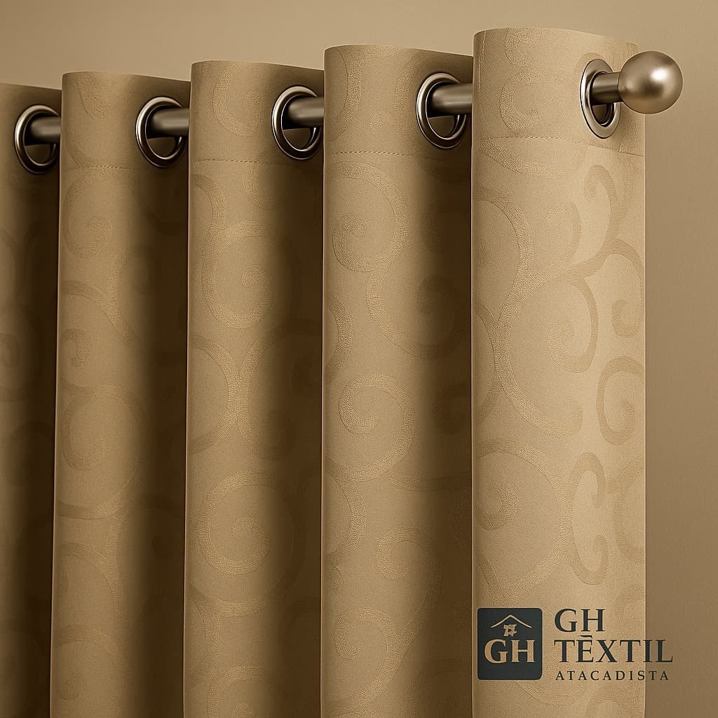 Cortina Jacquard 4,00x2,70m – Design Elegante e Qualidade Superior para Sua Casa