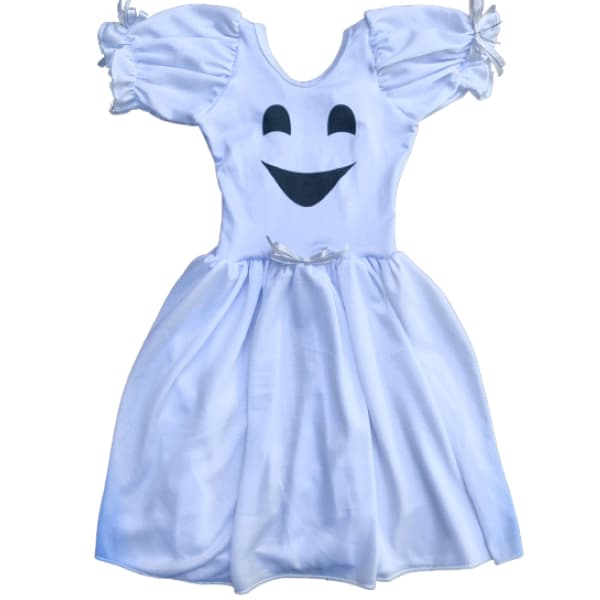 Fantasia Infantil e Adulto Fantasminha – Vestido Halloween Confortável