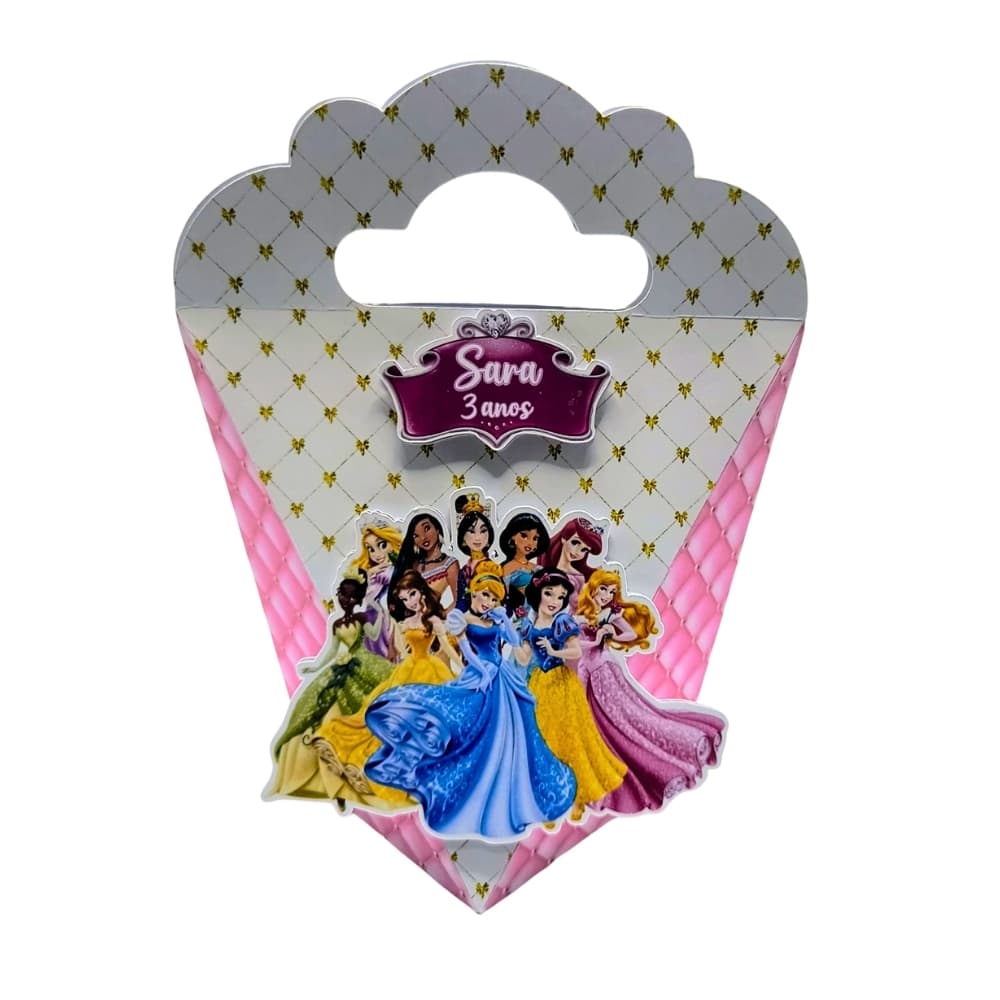 Caixa Coração princesas Personalizada