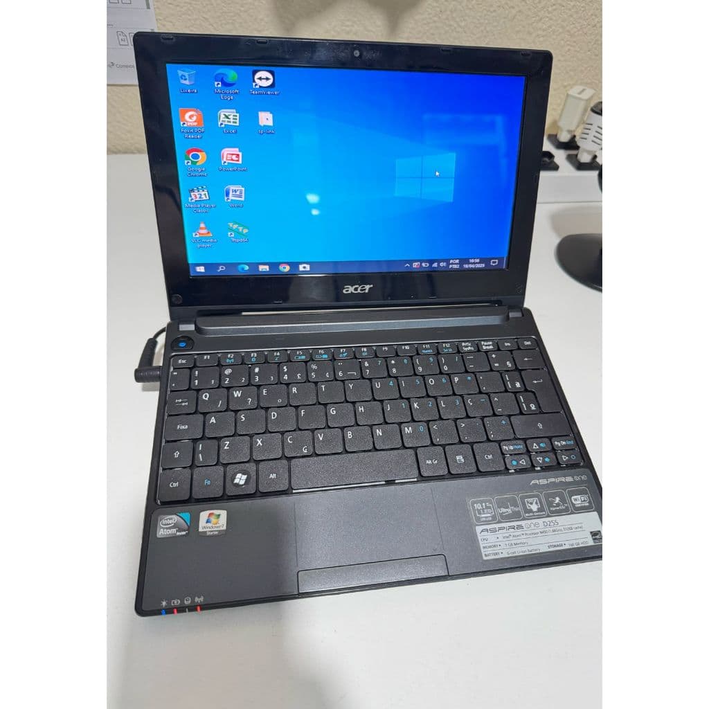 Netbook Quebra-Galho  Pronto pro Uso Acer Aspire One