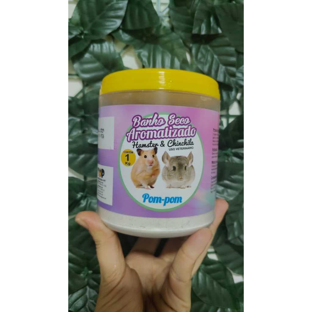 Banho A Seco Para Hamster e Chinchila Aroma Pom Pom 1kg