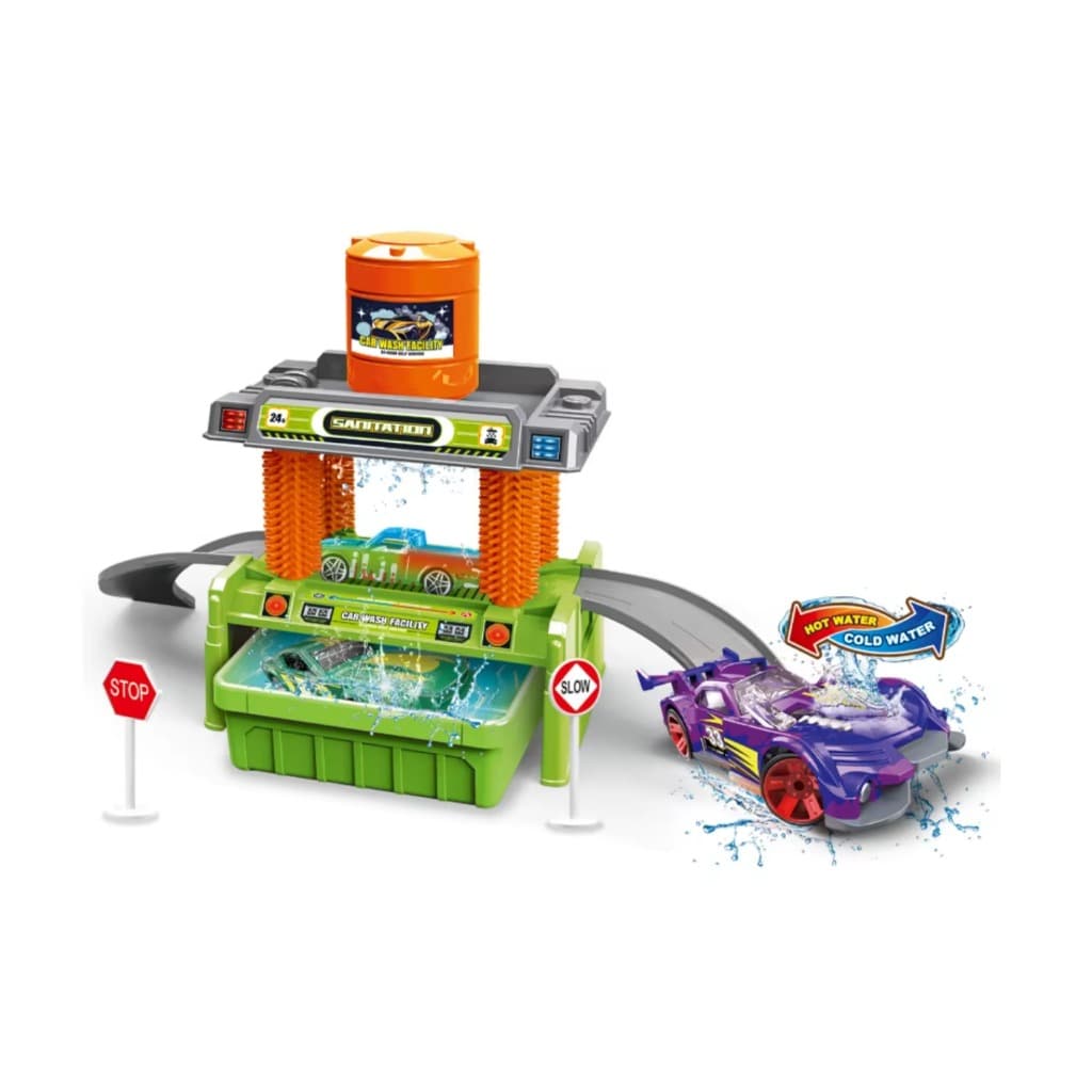 Pista De Carrinho Tipo hot wheels Lava Carro Muda Cor