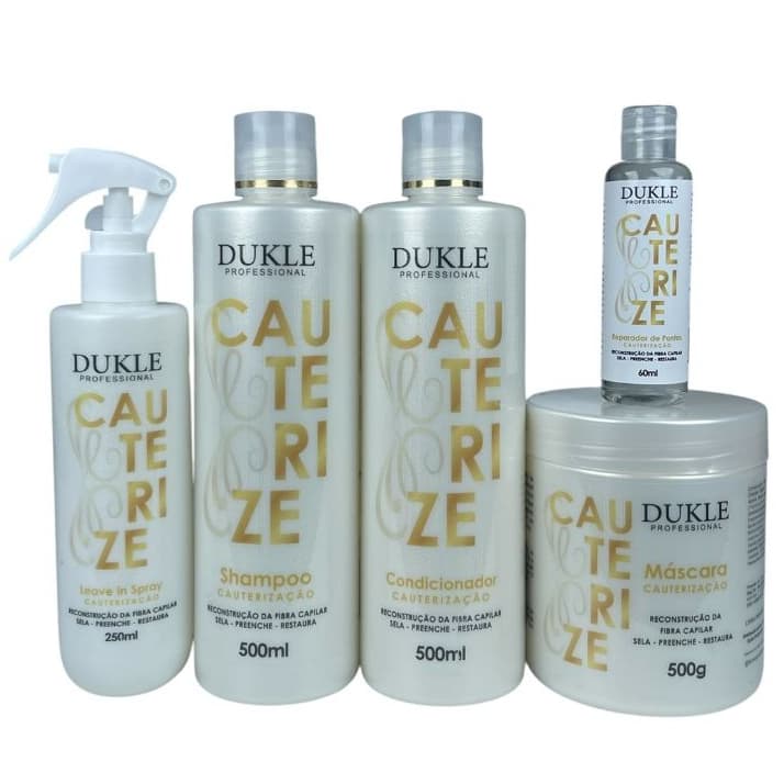 Kit Capilar Cauterização Preenche e Restaura 5 Passos Dukle Professional