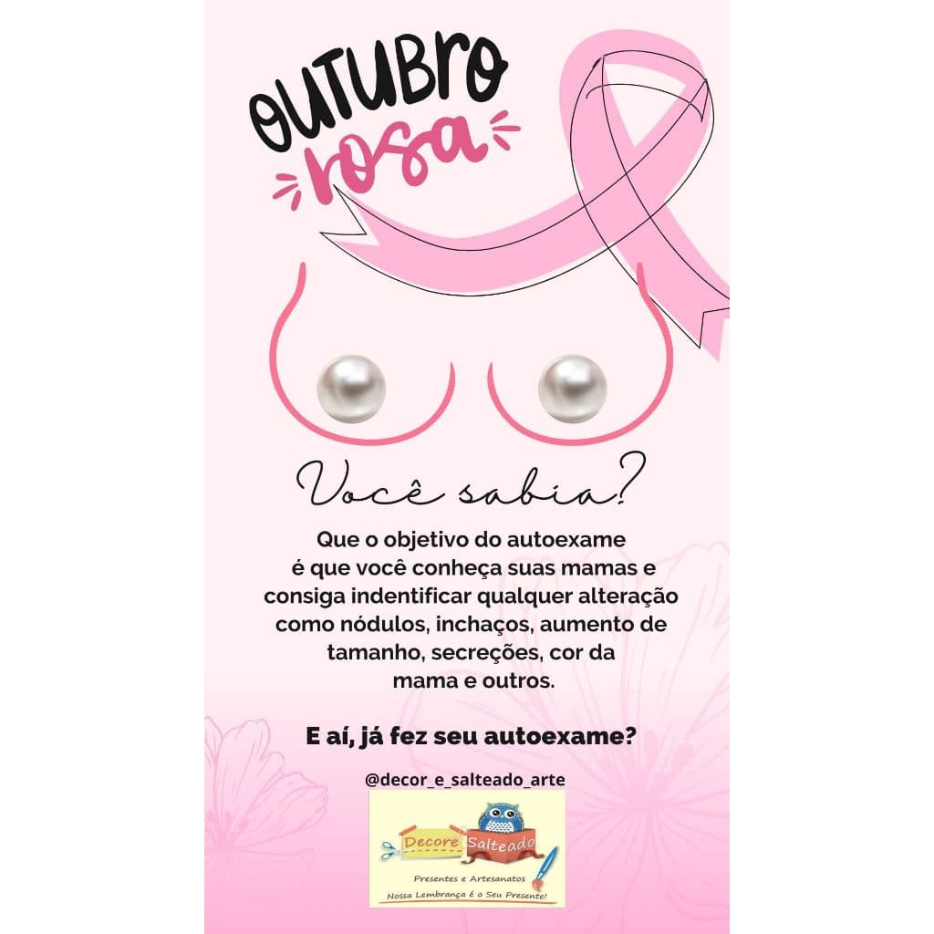 Tag Personalizada com Jóia - Outubro Rosa