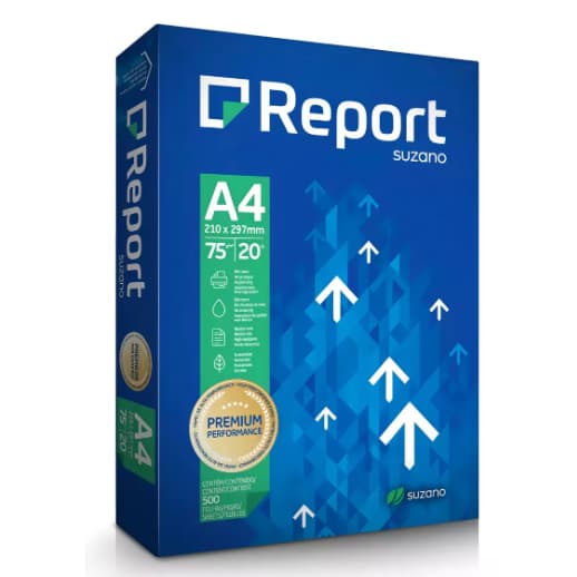 Papel Sulfite A4 75g Report Premium branco 500 folhas