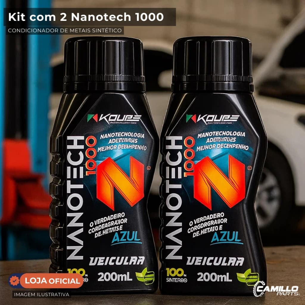 Kit Aditivo Nanotech 1000 Koube 200ml Motor, Diferencial e Rolamentos