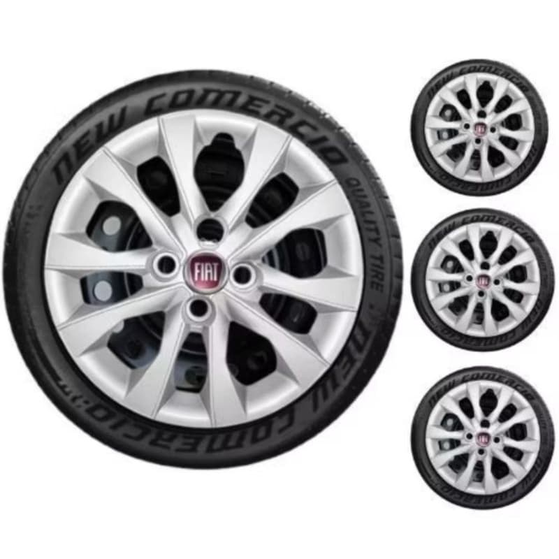 jogo 4 calotas aro 14 Fiat mobi argo