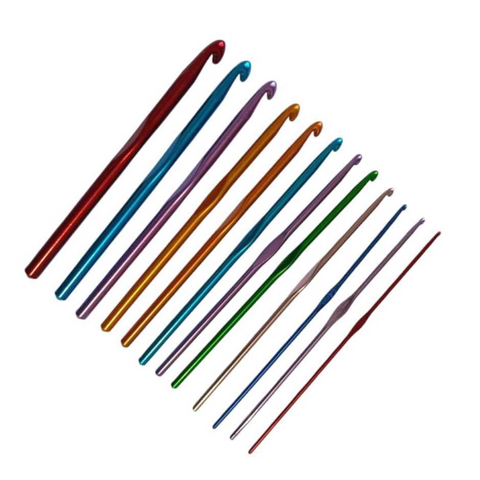 Kit Chochê Lanmax conjunto com 12 agulhas de Crochê para artesanato com diferentes medidas
