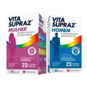 Kit com 1 Supraz Mulher e 1 Supraz Homem Suplemento Alimentar União Química