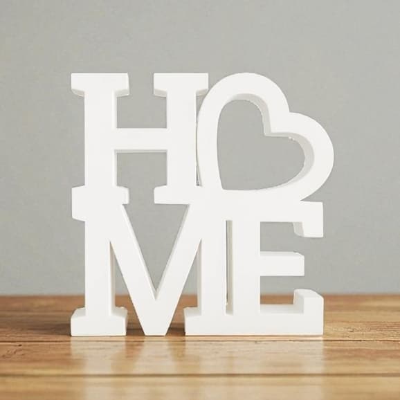 Letreiro Decorativo Home Moderno para Sala Quarto Escritório Ideal para Decoração de Casa Sofisticada e Presente