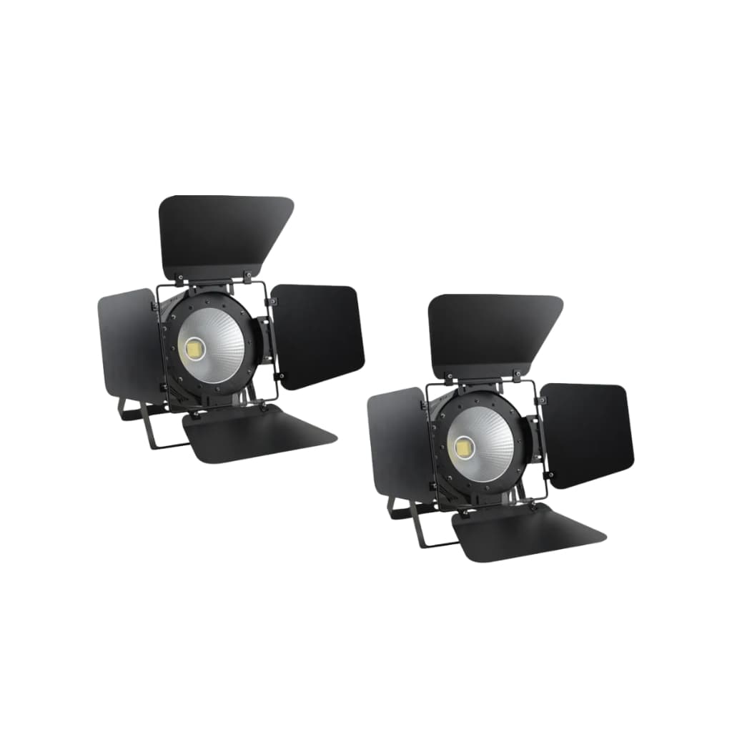 Kit C/ 2 Cob 200w Bandoor Refletor Branco Quente + Frio Bivolt
