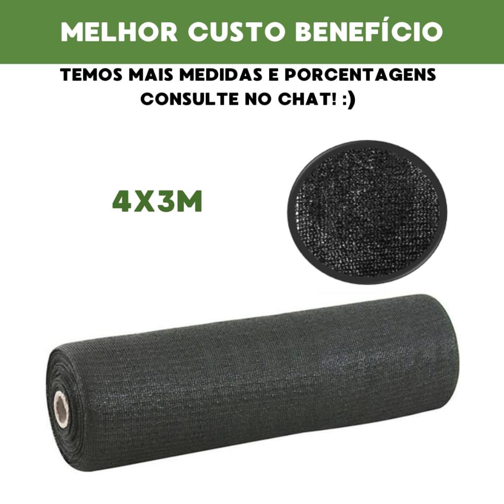 Tela Sombrite Sombreamento Para Horta 80% 4 x 3m