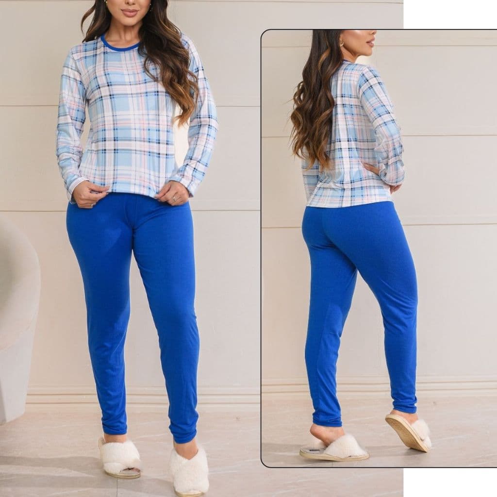 Pijama Femenino Manga Longa Pijama  Manga Comprida Plus Size Pijama De Inverno