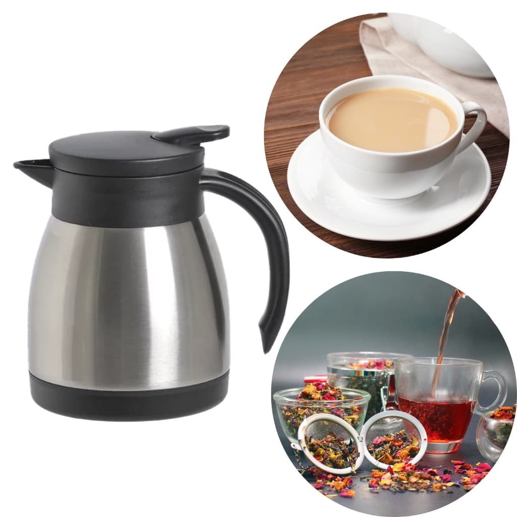 Bule Térmico em Inox parede dupla Para Chá Café Água 500ml