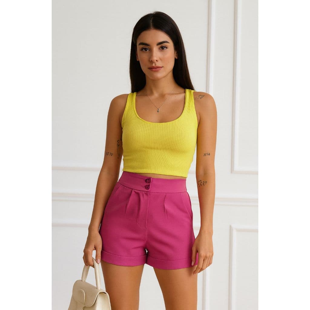 Cropped Top Blusinha Regata Canelado Com Bojo Moda Blogueira para o uso diario