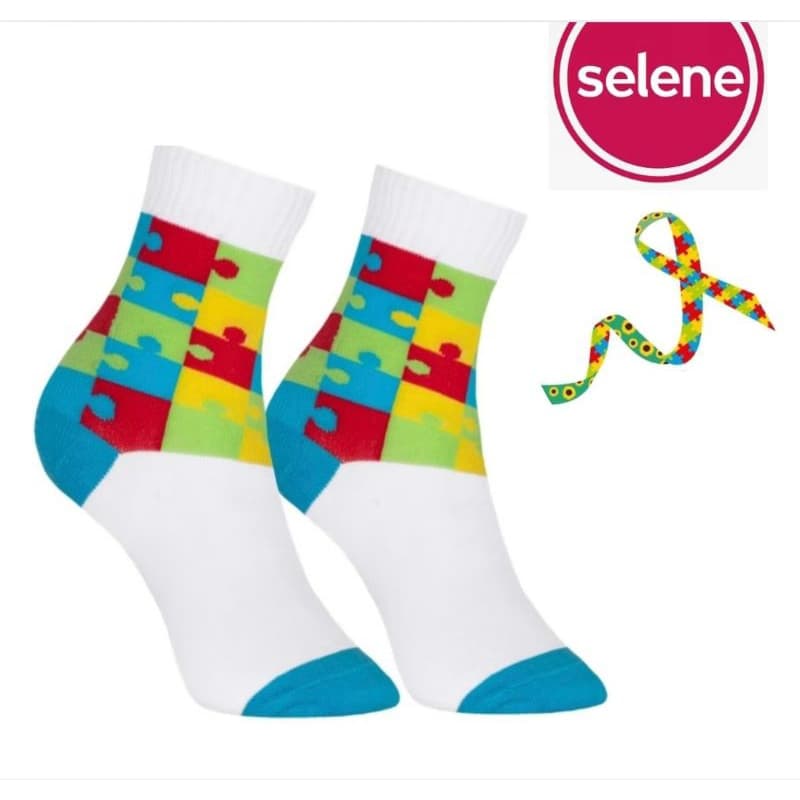 Meia inclusão TEA Cano Alto Selene