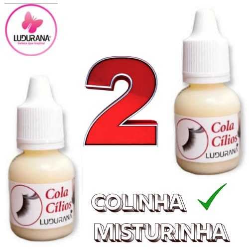 Ludurana Kit Com Duas Colas de Cilios Profissional Fio a Fio Tufinho Postiços