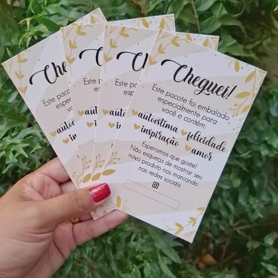 Cartão de Agradecimento 10x15cm (Kit com 100 unid) - Kit 50 unid - Ideal para Lojas
