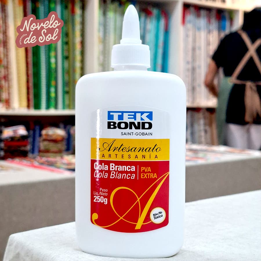 Cola Branca PVA Extra Forte Tekbond 250g para Artesanato Madeira Cortiça Couro Tecido Papel ETC
