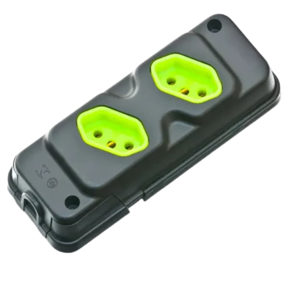 Tomada Em Barra Fiolux Robust  2 Tomadas 2p+t -  Resistente e para Uso Profissional e diário