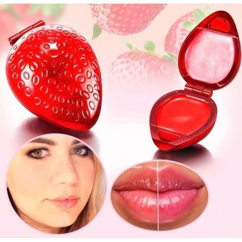 Kit Até 5 Batom De Morango Brilho Labial/ Aroma Morango