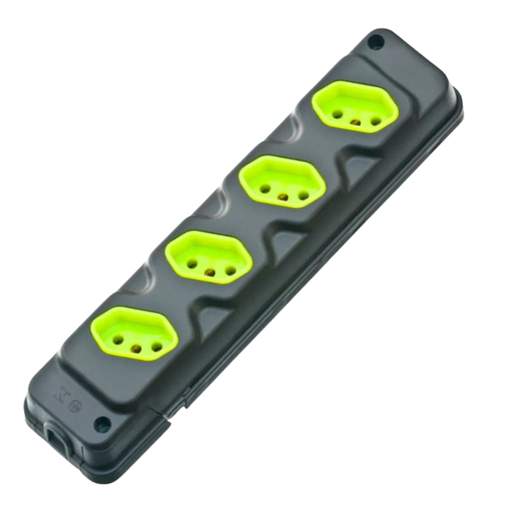 Tomada Em Barra Fiolux Robust 4 Tomadas 2p+t -  Resistente e para Uso Profissional e diário