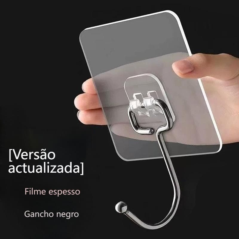 Gancho Invisível sem Furos  Adesivo Forte Transparente Impermeável para Parede