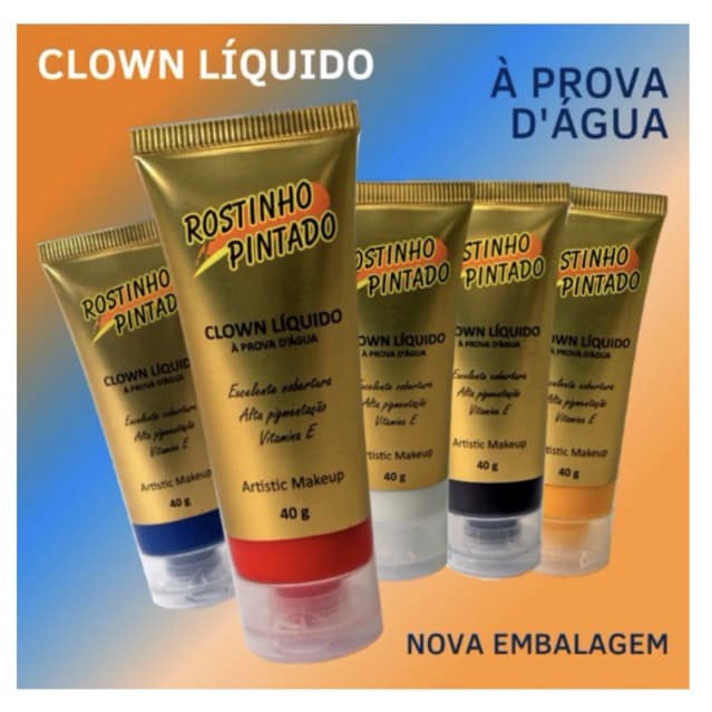 Clown Liquido Rostinho Pintado Prova D'Agua 40g