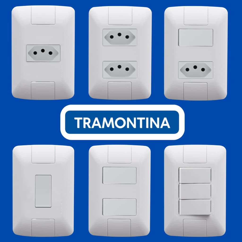 Interruptor 6A e Tomadas 10A e 20A 250V Aria Tramontina original